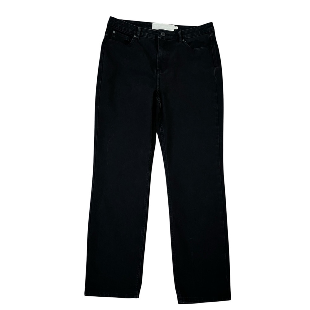 Soft Surroundings  Black Straight Leg Stretch Denim Jeans Women’s 10